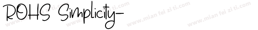 ROHS Simplicity字体转换